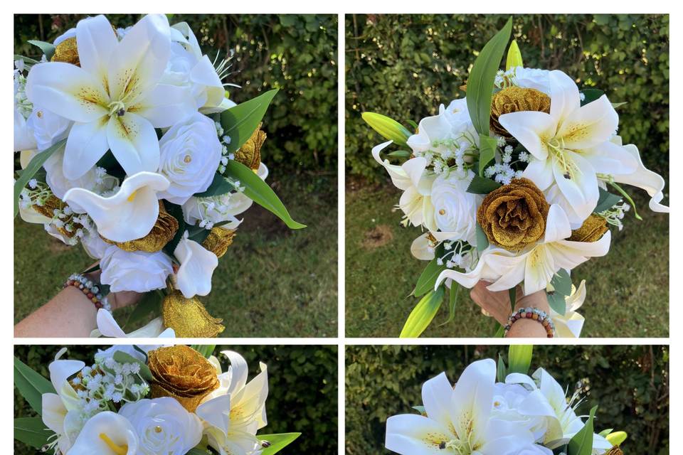Bouquet blanc et or