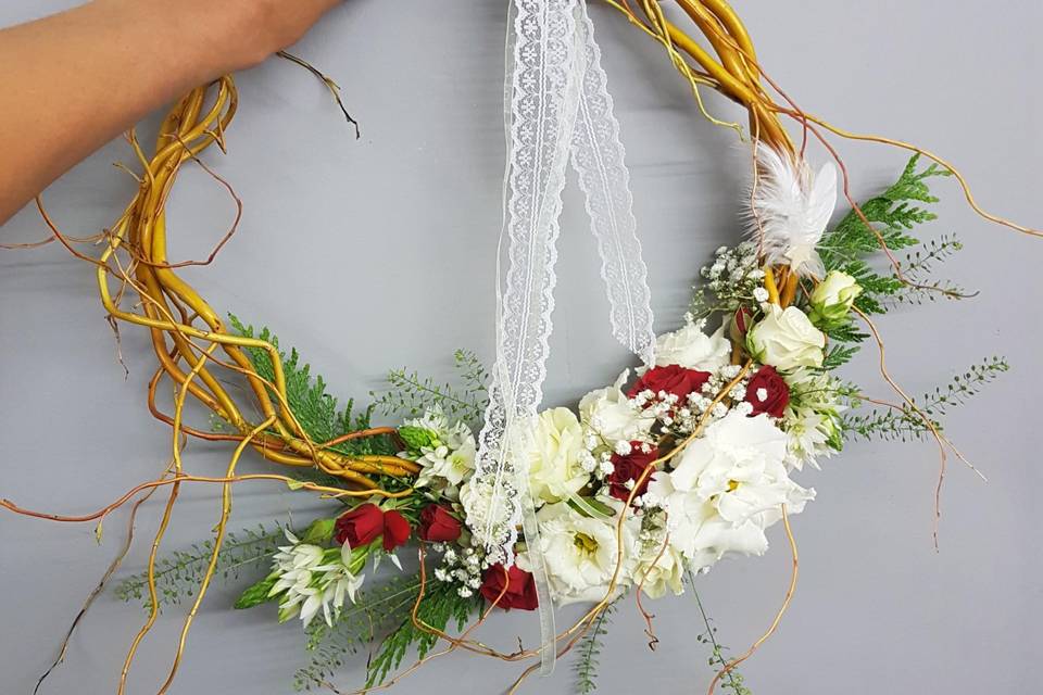 Bouquet de mariée en arceau