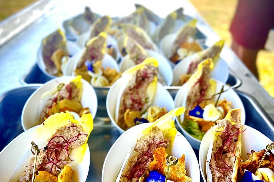 Entrée œufs de caille