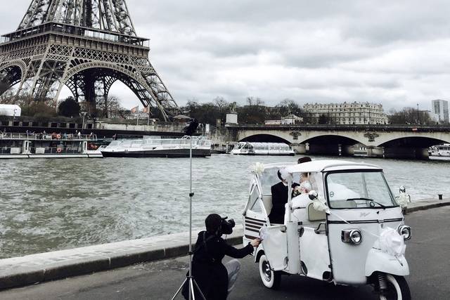 Mariage glamour en tuktuk