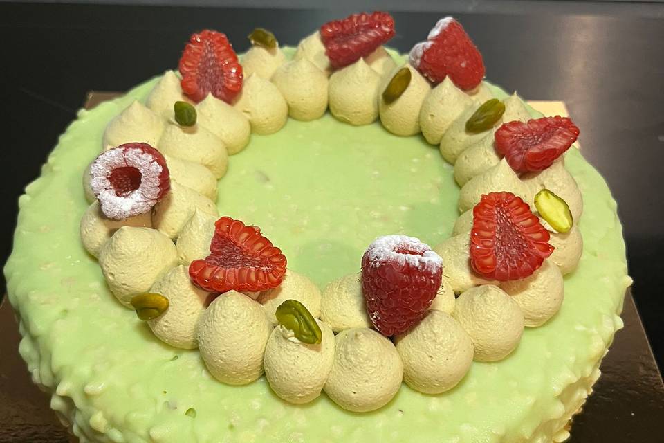 Entremets Pistache et Frambois