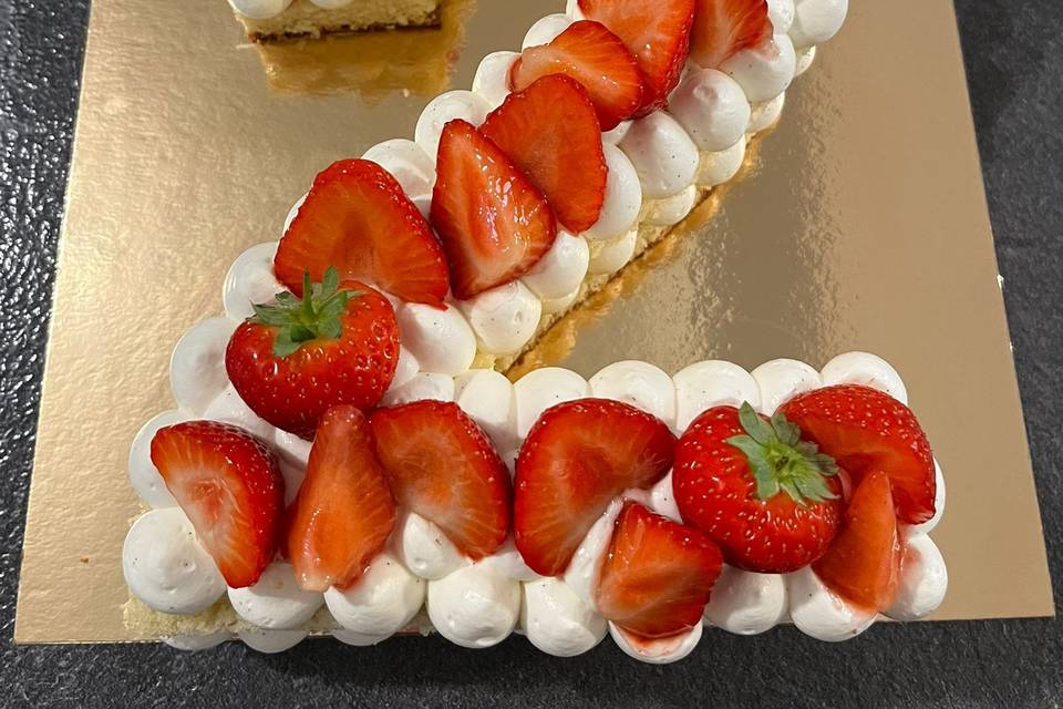 Number cake Fraise