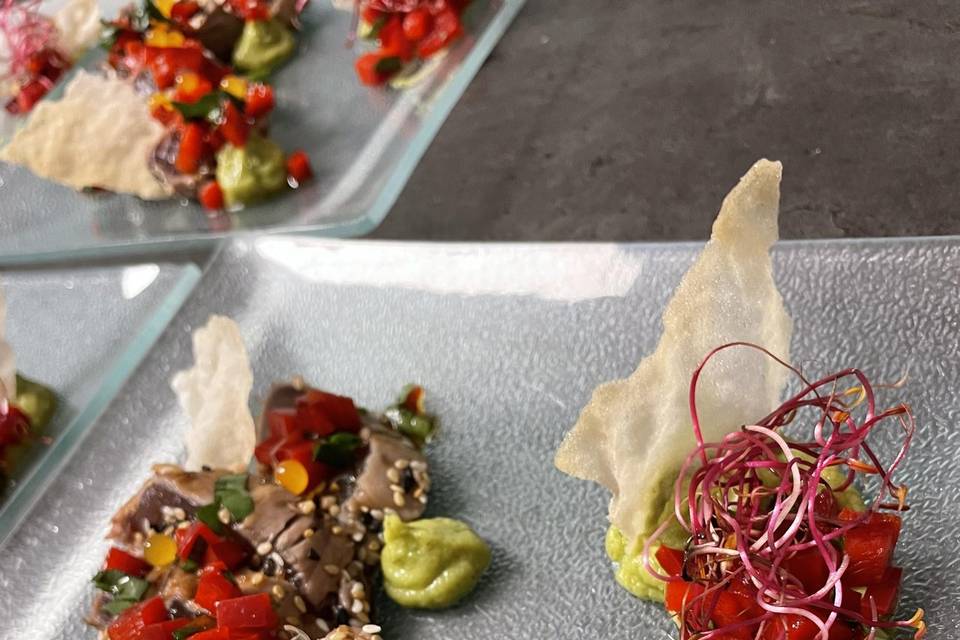 Tataki en croûte de sésame