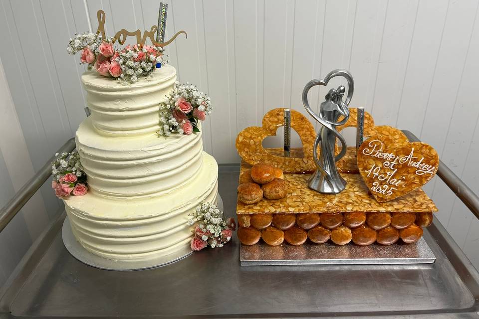 Layer cake + Croquembouche