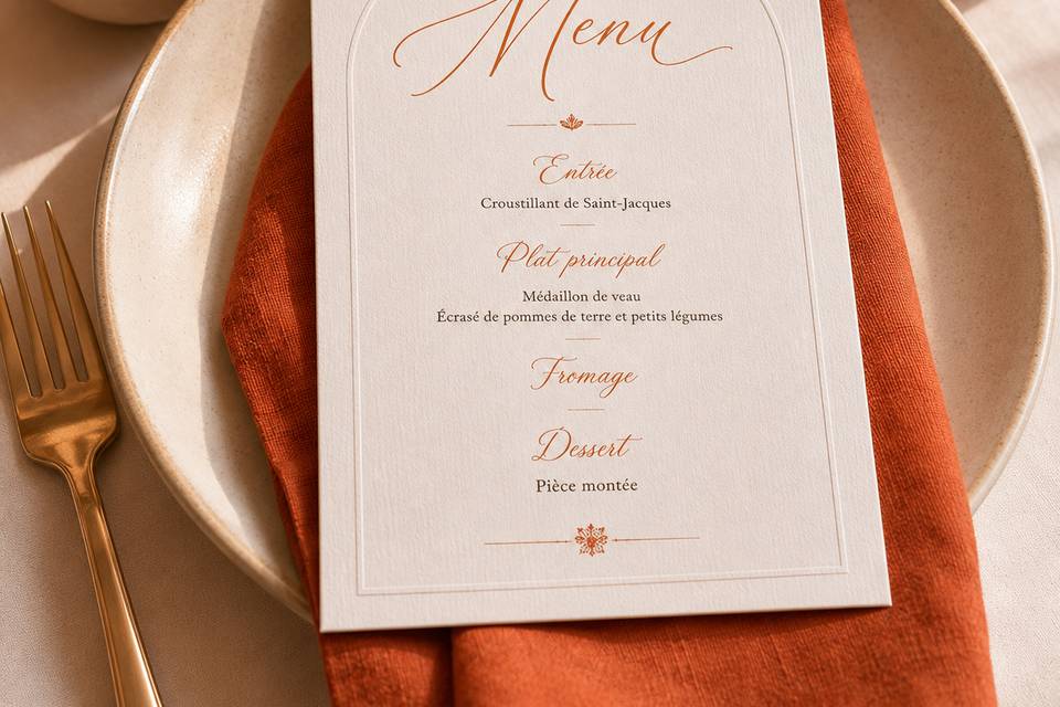 Impression de menus