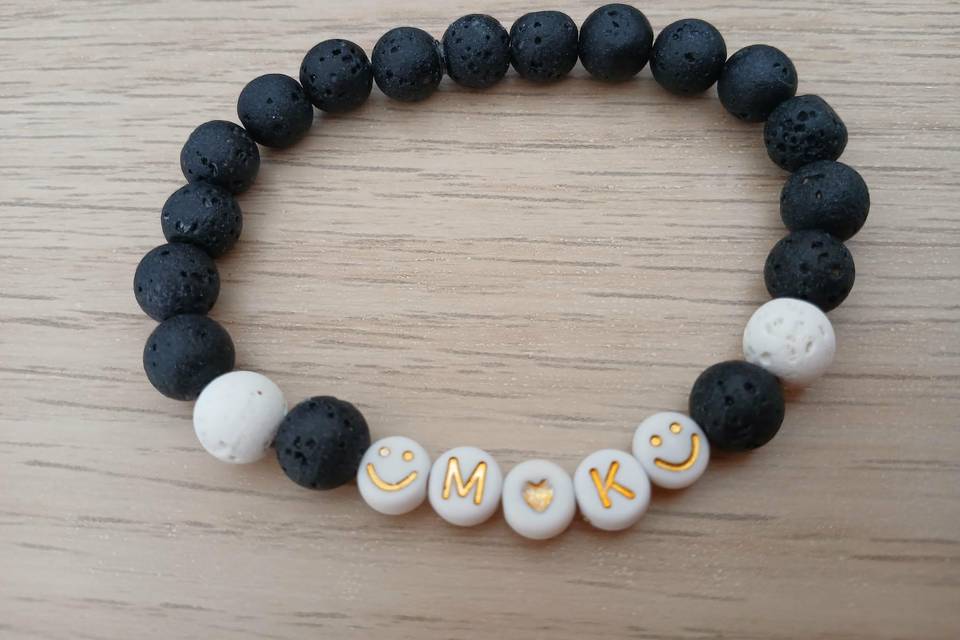 Bracelet homme avec initiales