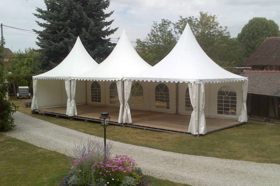 Tentes PAGODE accolées