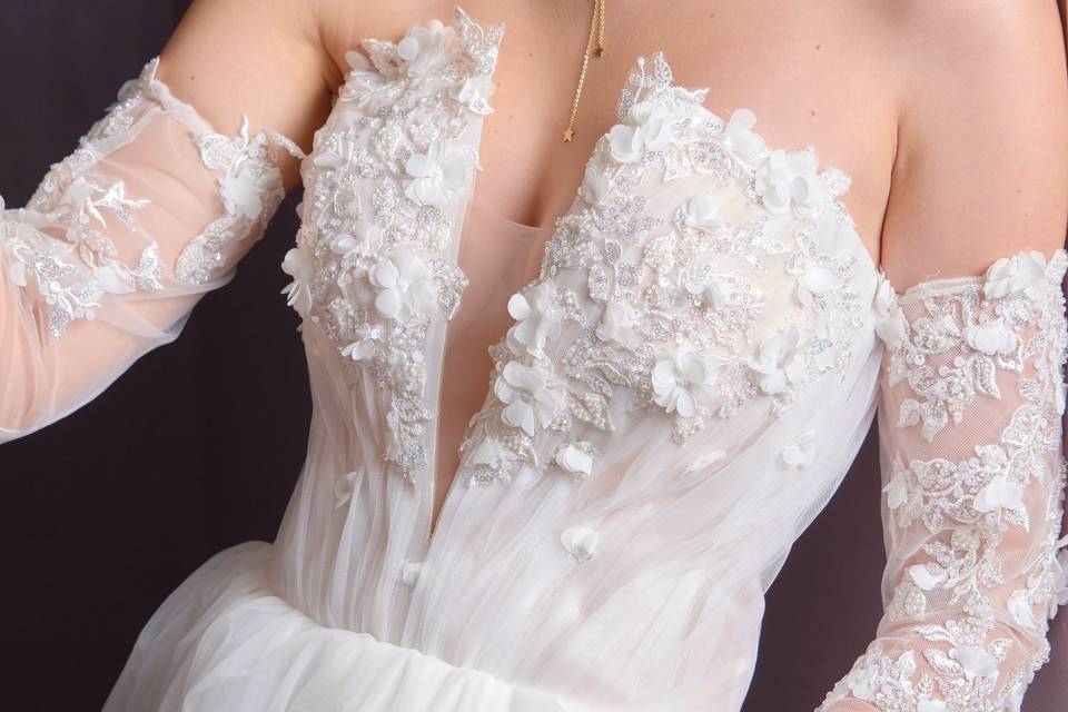 Robe de mariée avec bustier