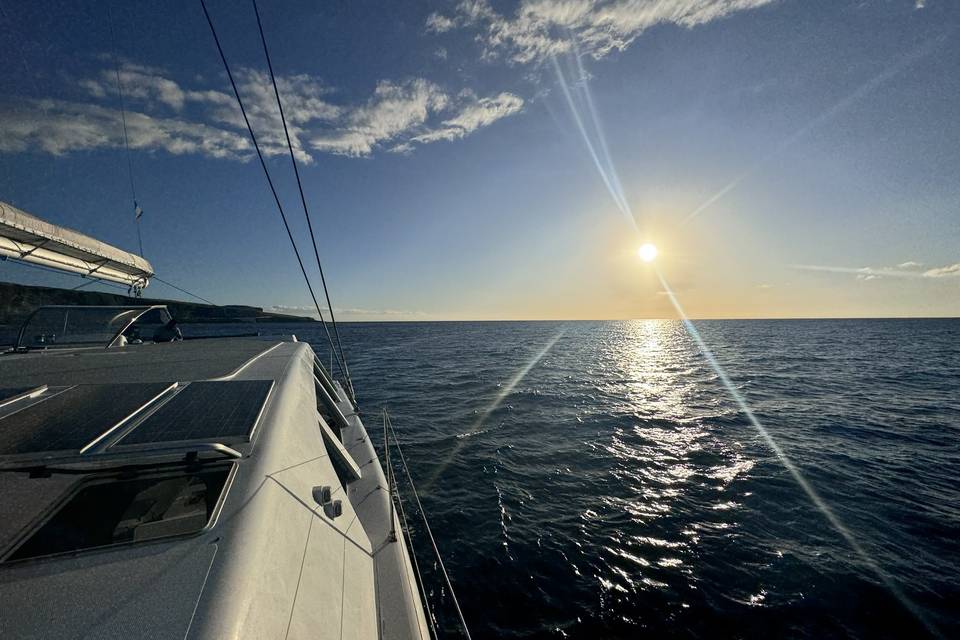 Coucher de Soleil Catamaran