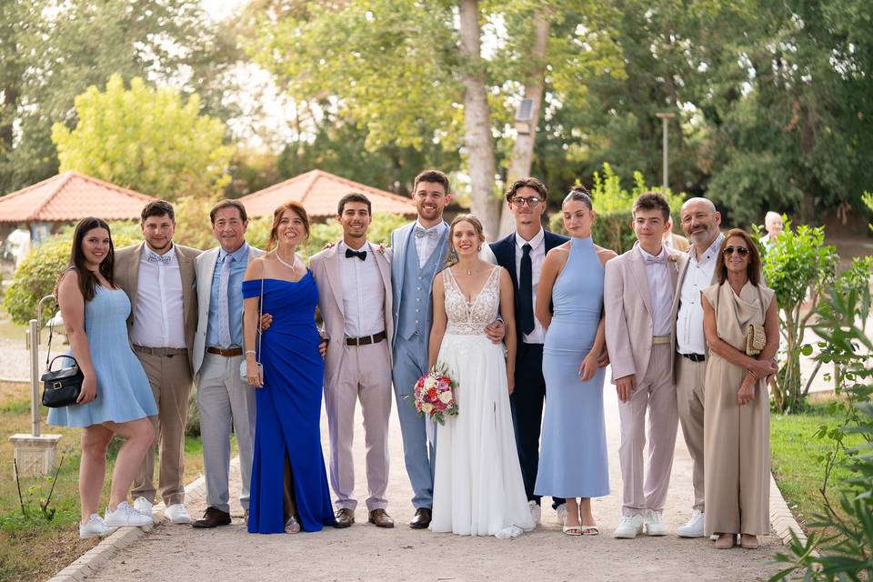 Groupe famille mariée