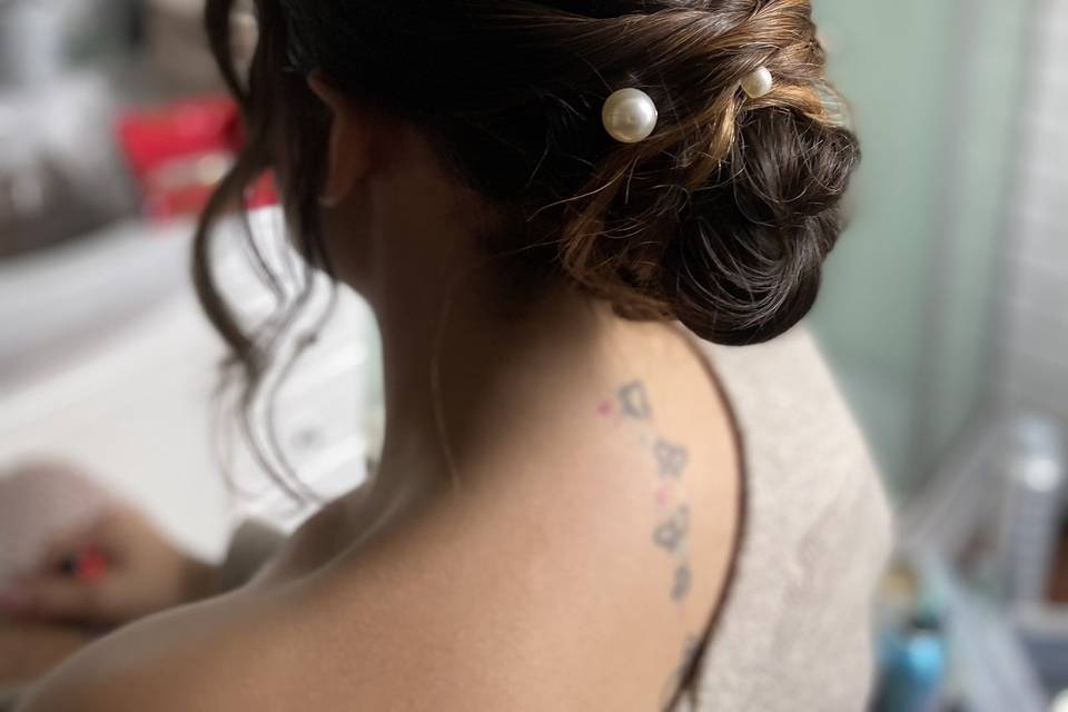 Chignon torsadé mariée