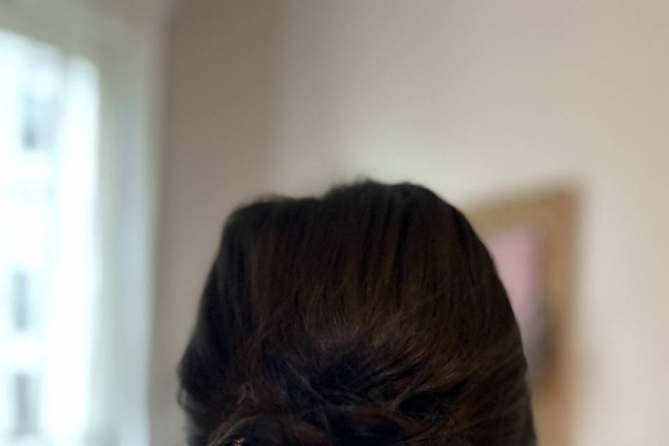 Essai chignon bas (cheveux fin