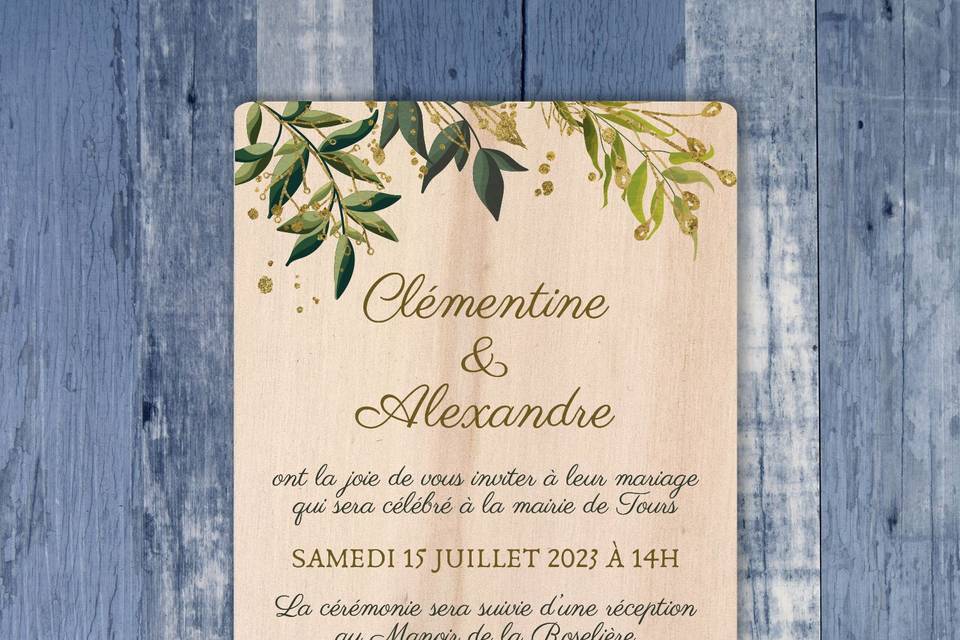 Faire-part Feuillage