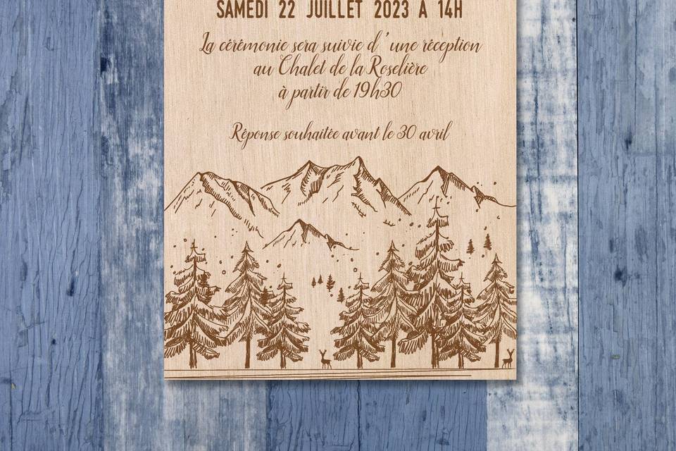 Faire-part Sommets Alpins