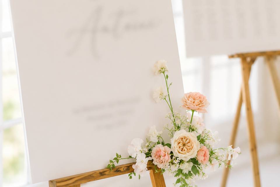 Décor panneau d'accueil