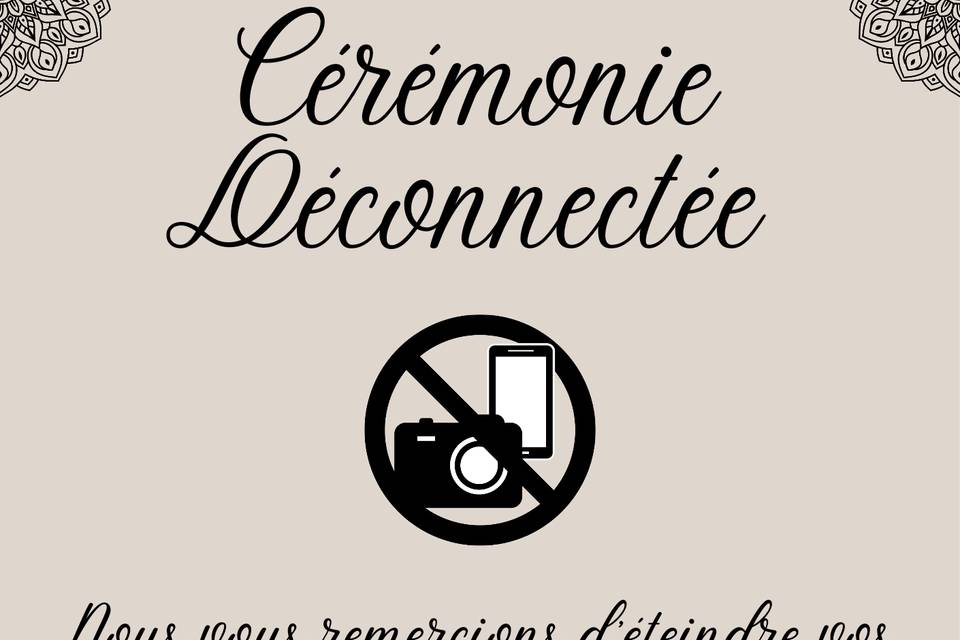 Affiche cérémonie déconnectée