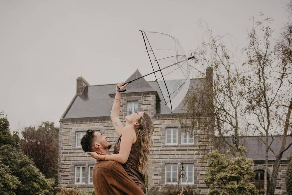 Manoir pluie