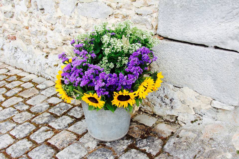 Composition floral champêtre