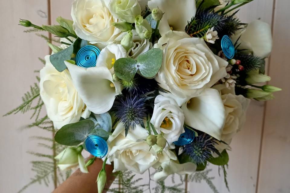 Bouquet bleu et blanc