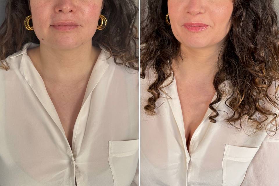 Maquillage avant/apres