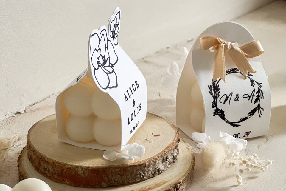 Bougie bubble personnalisée