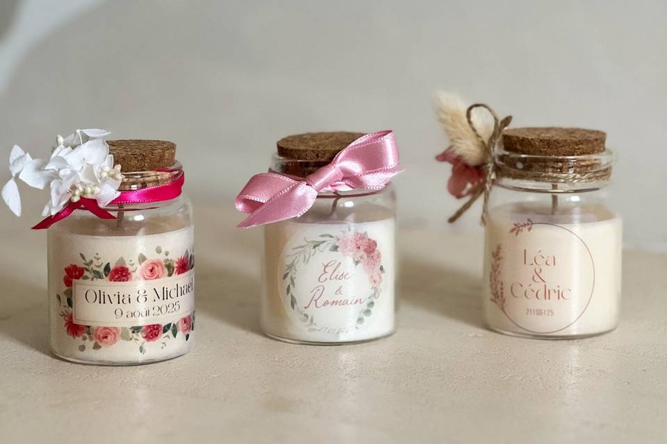 Minis bougies personnalisées
