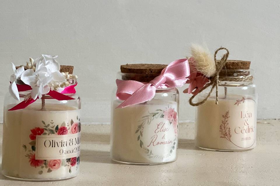 Minis bougies personnalisées