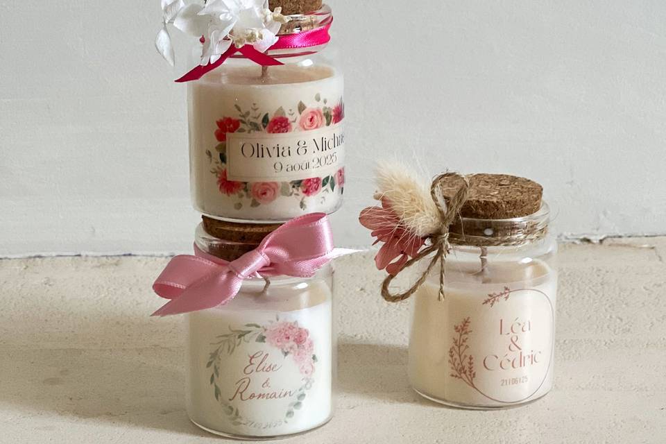 Minis bougies personnalisées