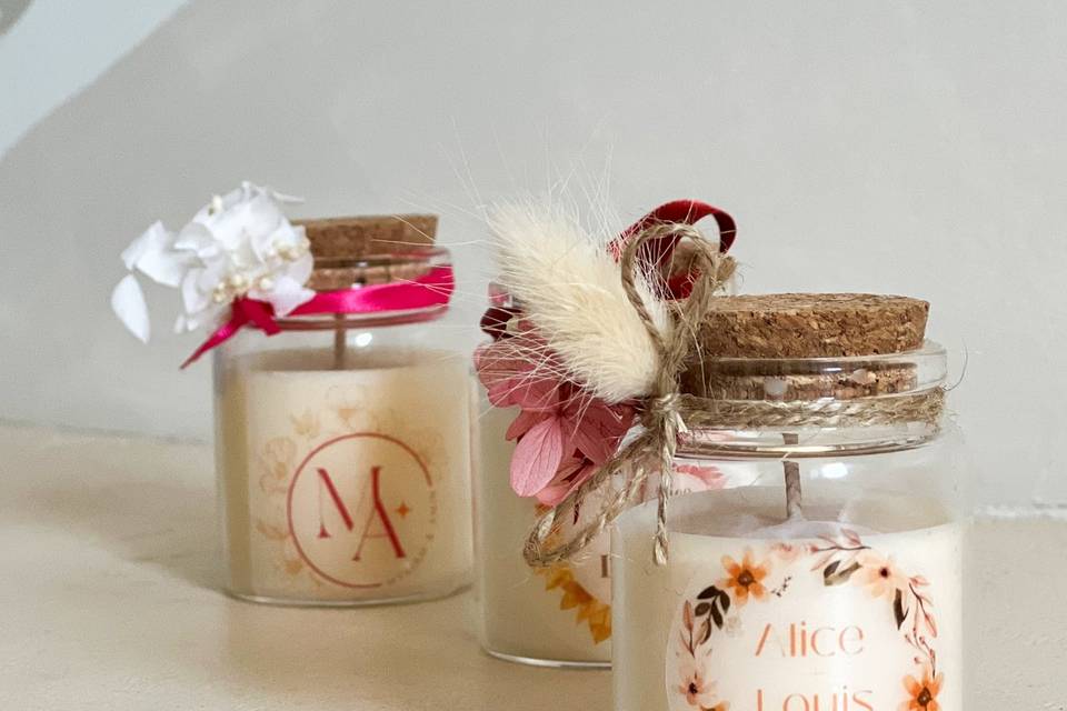 Minis bougies personnalisées
