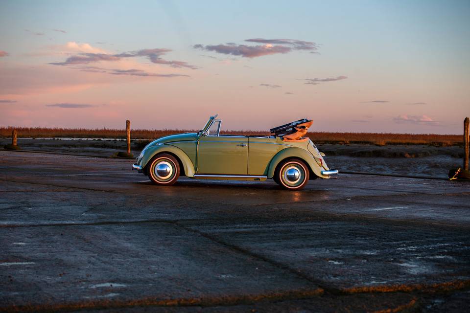 Coccinnelle cabriolet verte