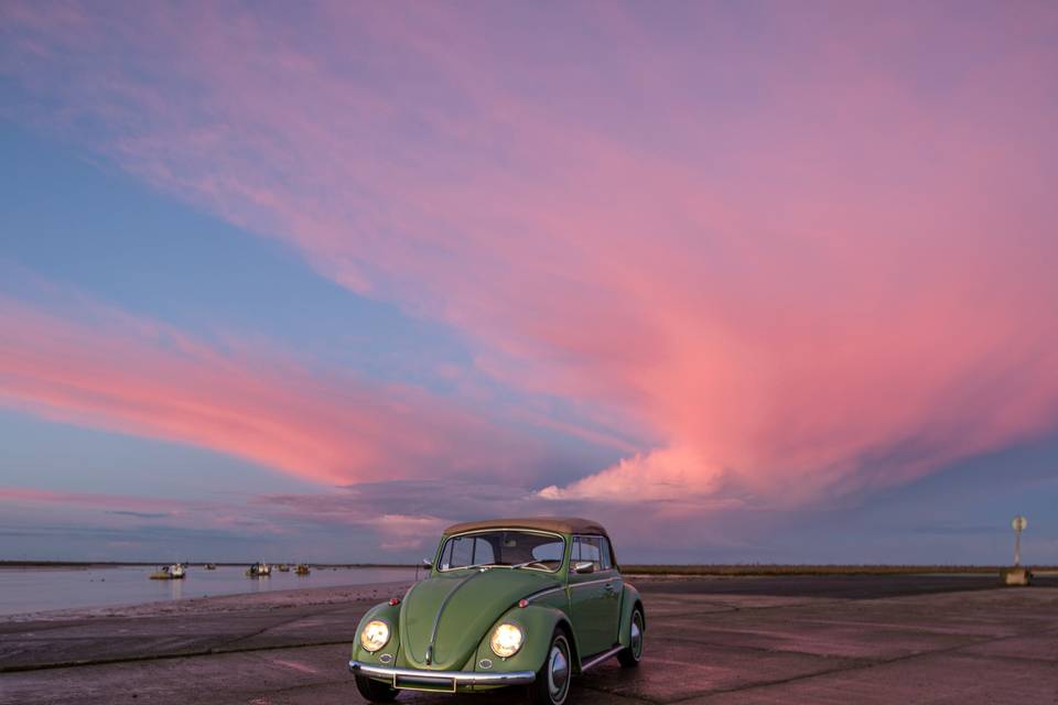 Cabriolet coccinelle capotée