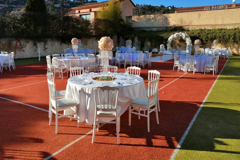 Terrain aménagé pour mariage