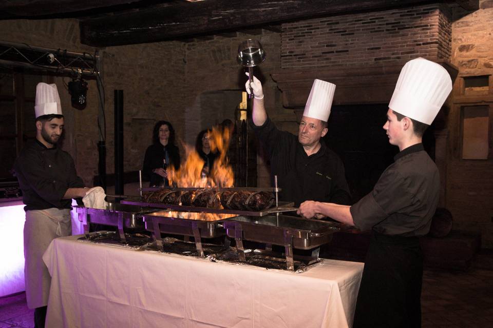 Cuisseau de veau flambé