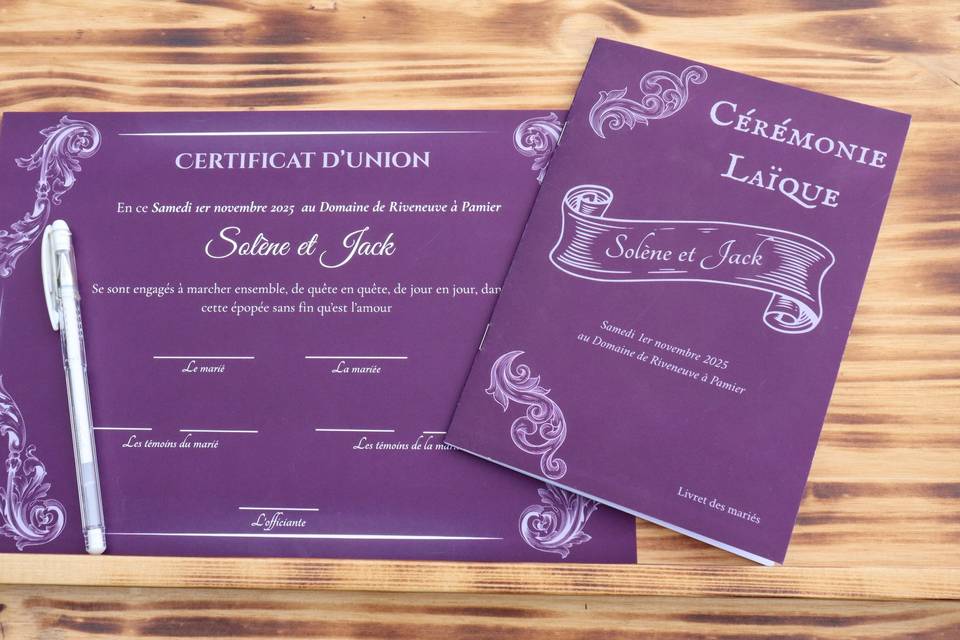 Certificat et livret