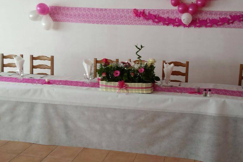 Centre table des mariés