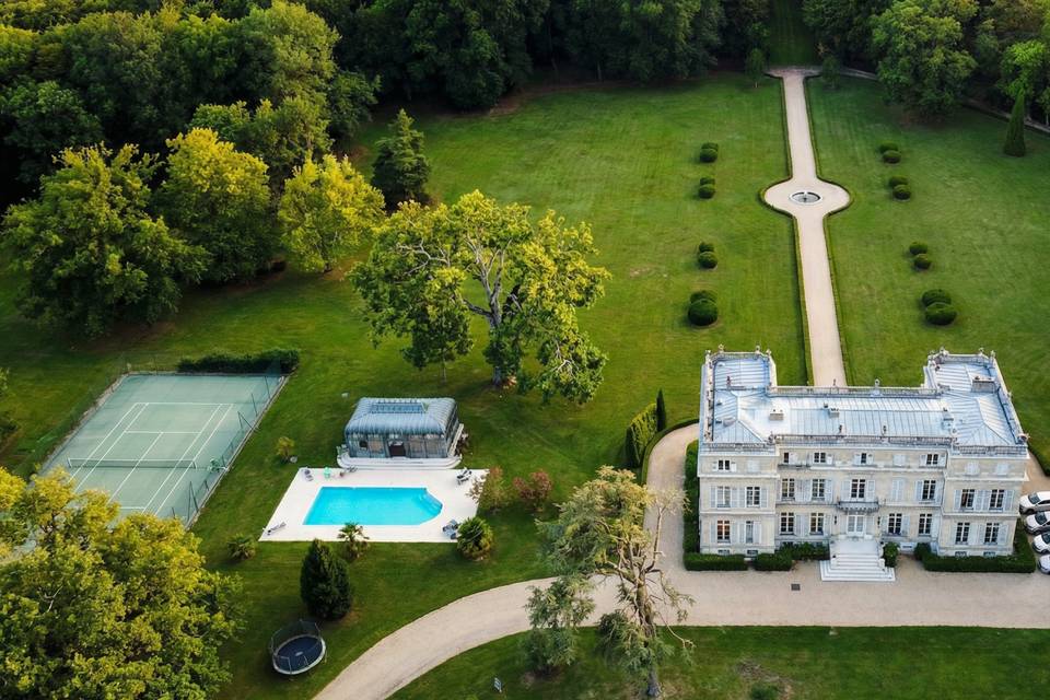 Vue aérienne Château
