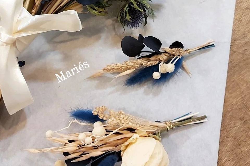 Bouquet de mariée sec