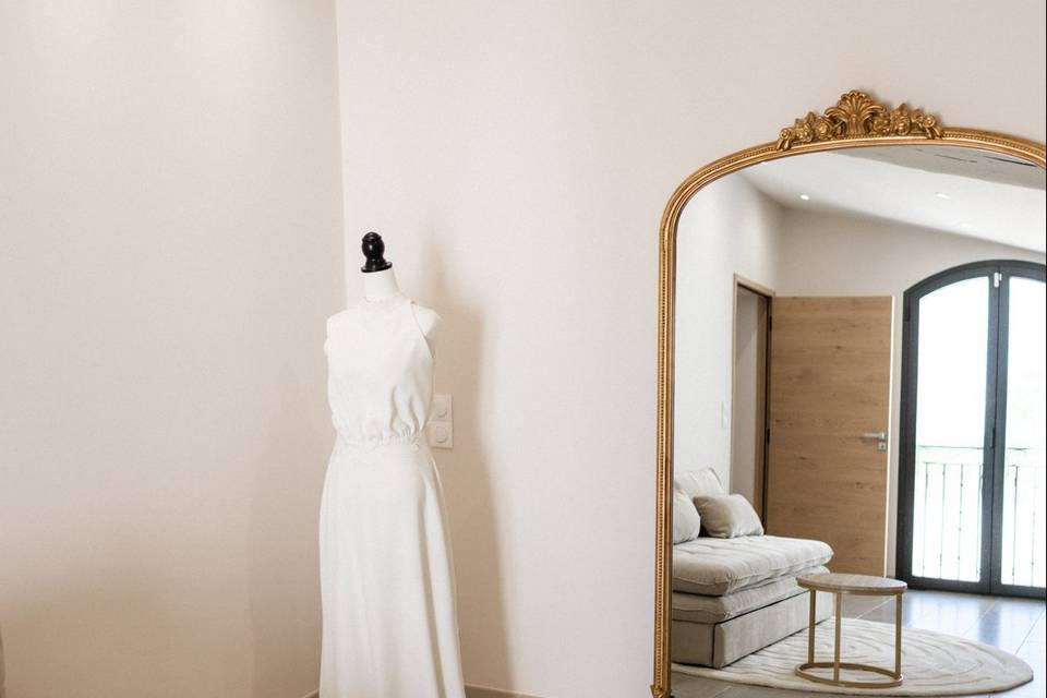 Dressing préparation mariée
