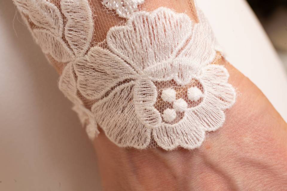 Détail robe de mariée