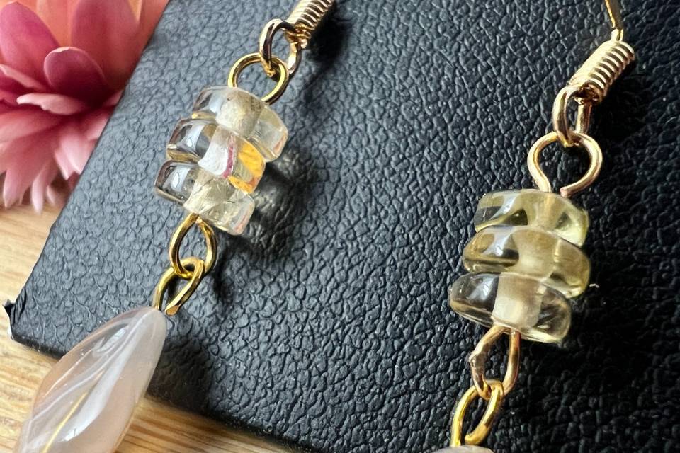 Boucles d'oreilles citrine