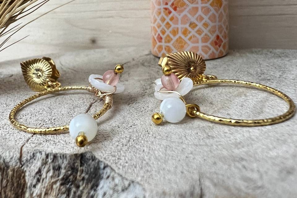 Boucles d'oreilles Nacre