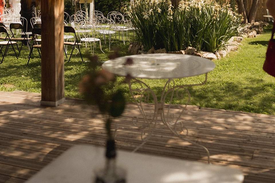 Notre jardin vu de la terrasse