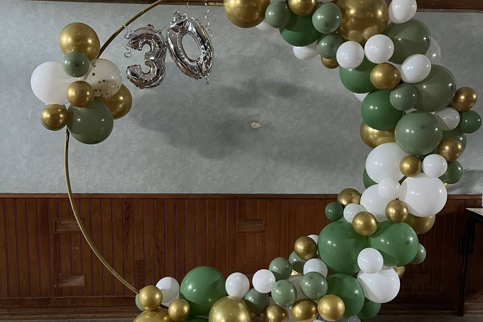 Anniversaire thème vert blanc