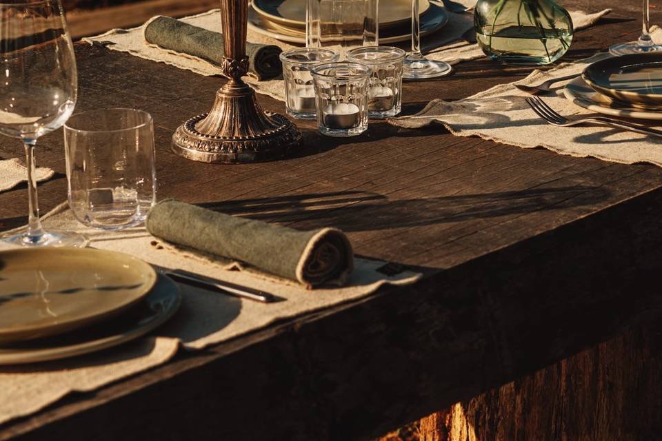 Diner dans le potager