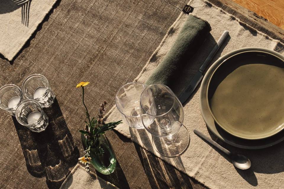 Diner dans le potager