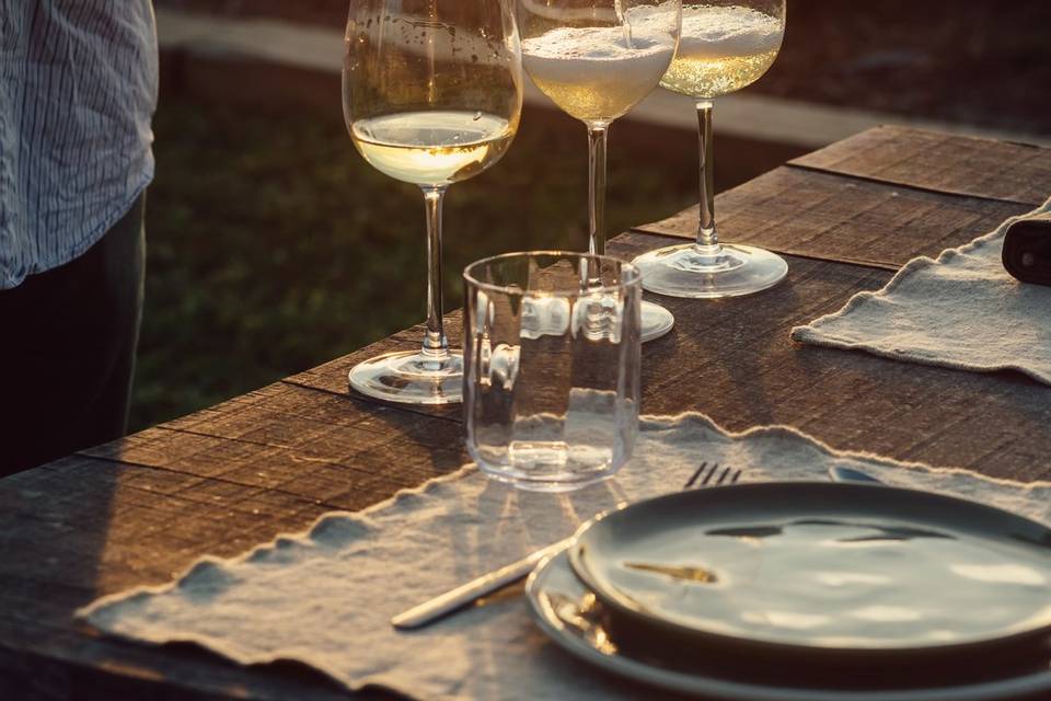 Diner dans le potager