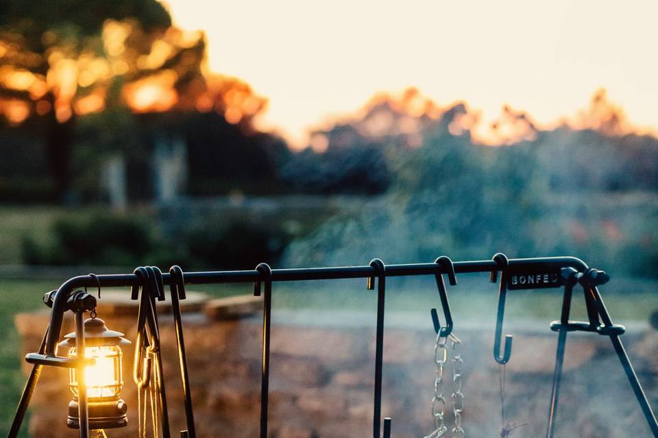 Diner dans le potager