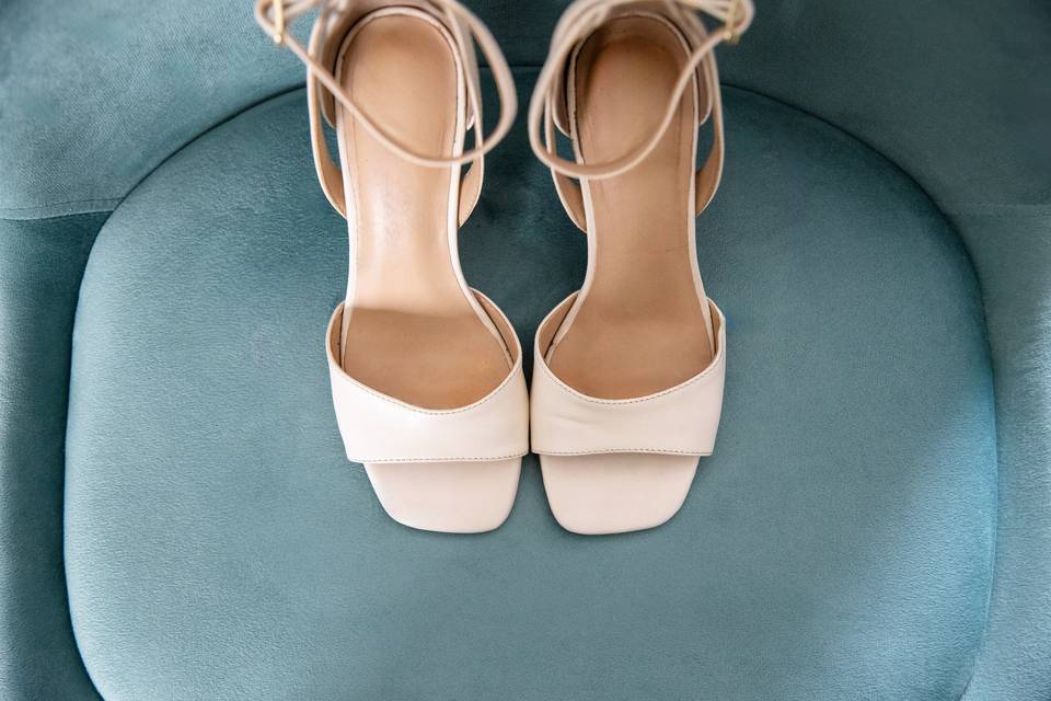 Preparatifs chaussures mariée