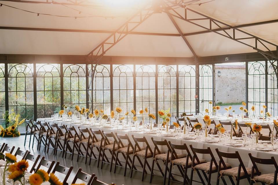 Fleurs table mariage