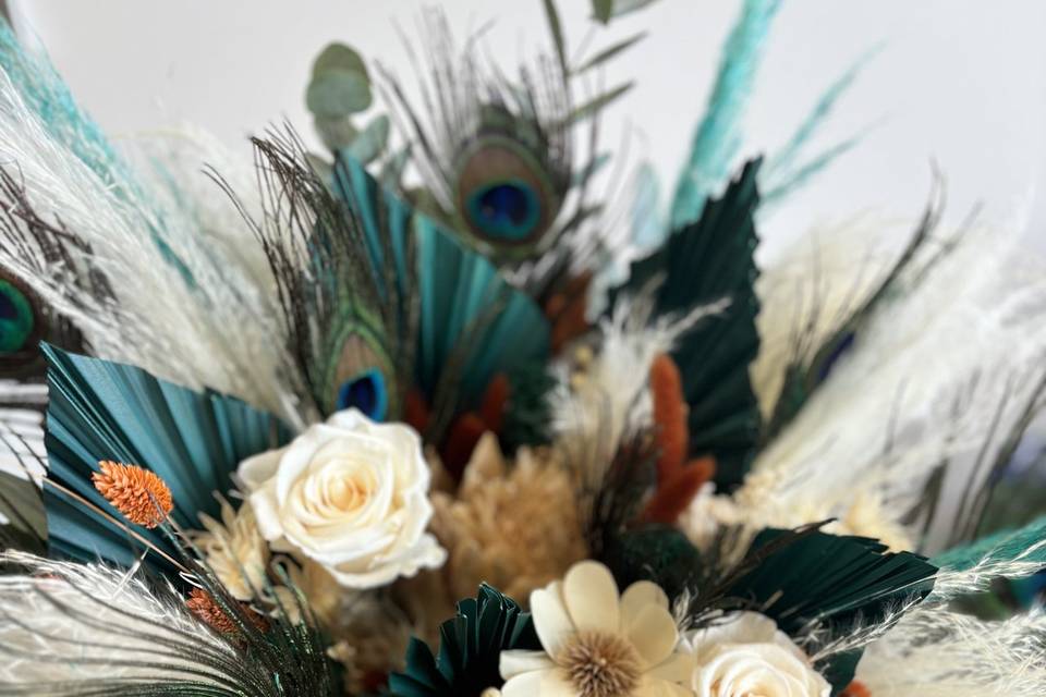 Bouquet mariée stabilisé séché